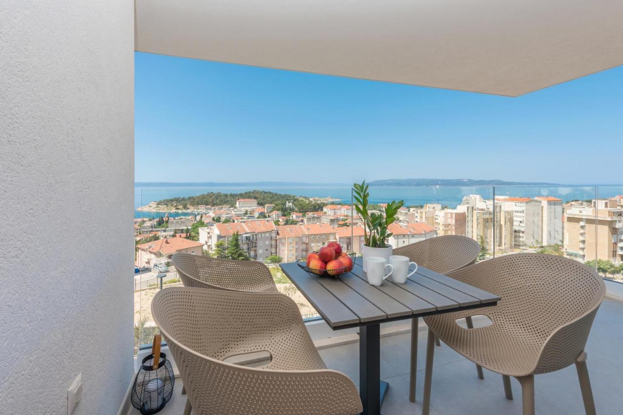 Luxury Adria Sea & City View Apartment Makarska Exteriör bild