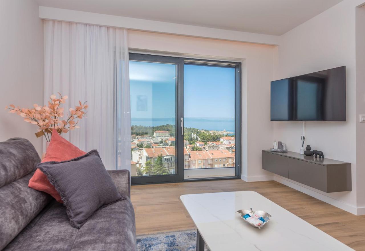Luxury Adria Sea & City View Apartment Makarska Exteriör bild